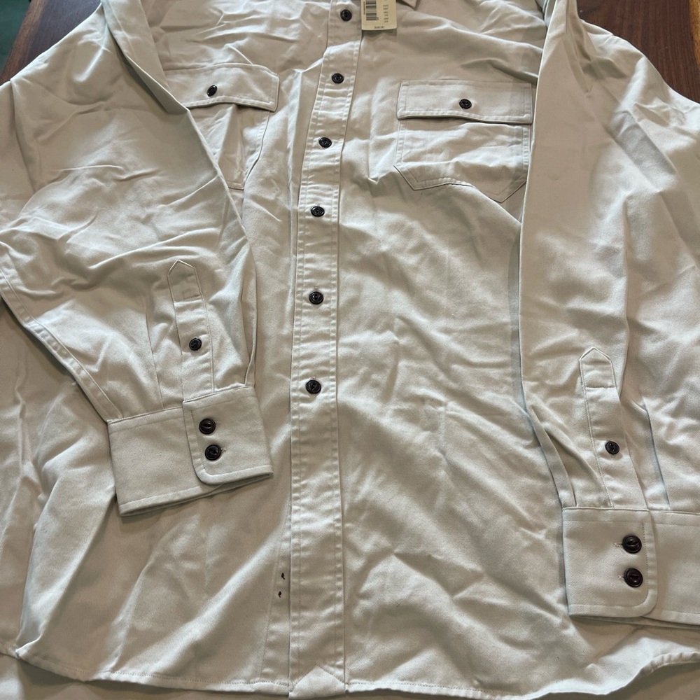 New Men’s Daniel Cremieux XL Ivory Button-Up shirt classic